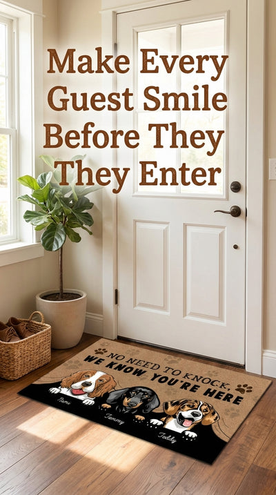 Dog Personalized Doormat, Personalized Gift for Dog Lovers, Dog Dad, Dog Mom - DM042PSre