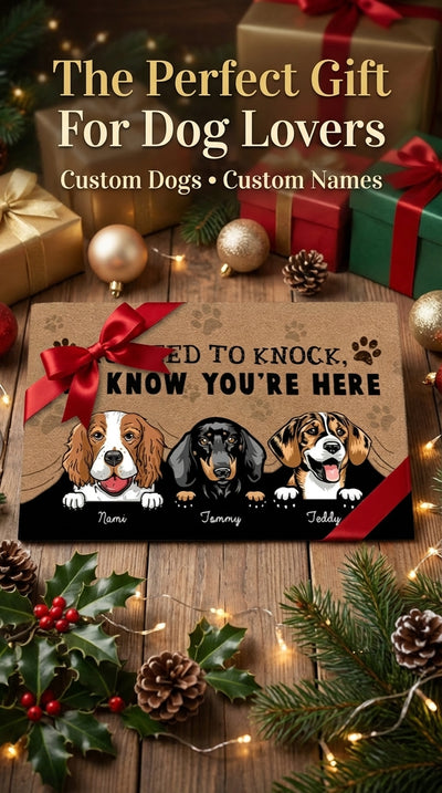 Dog Personalized Doormat, Personalized Gift for Dog Lovers, Dog Dad, Dog Mom - DM042PSre