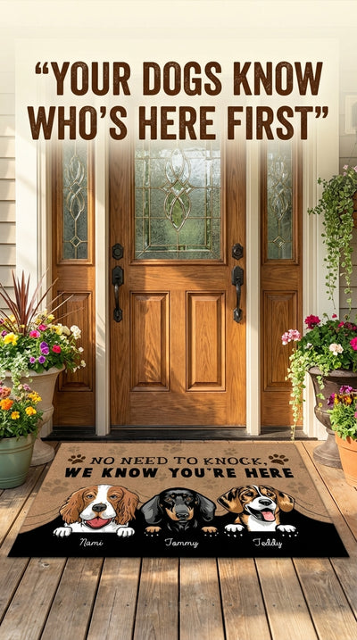 Dog Personalized Doormat, Personalized Gift for Dog Lovers, Dog Dad, Dog Mom - DM042PSre