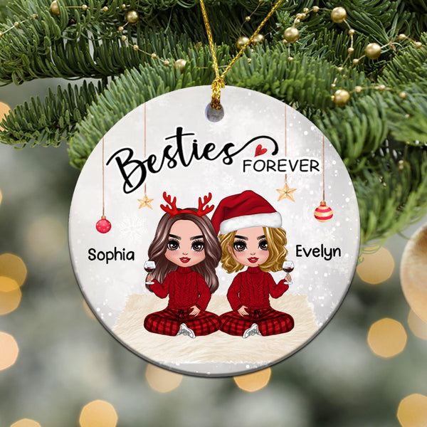 Besties Forever Personalized Christmas Ornament Gifts