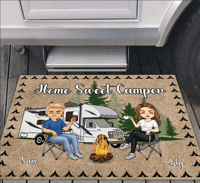Camping Personalized Doormat, Personalized Gift for Camping Lovers - DM050PS05 - BMGifts