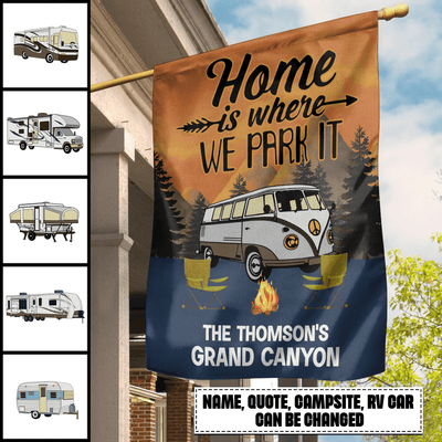 Camping Personalized Flag, Personalized Gift for Camping Lovers - GA005PS11 - BMGifts