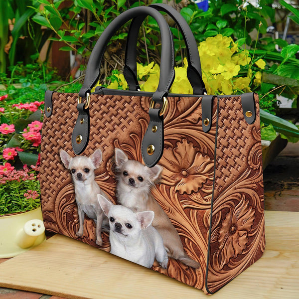 Chihuahua Leather Handbag Gift for Chihuahua Lovers LD003PA06 BMGifts