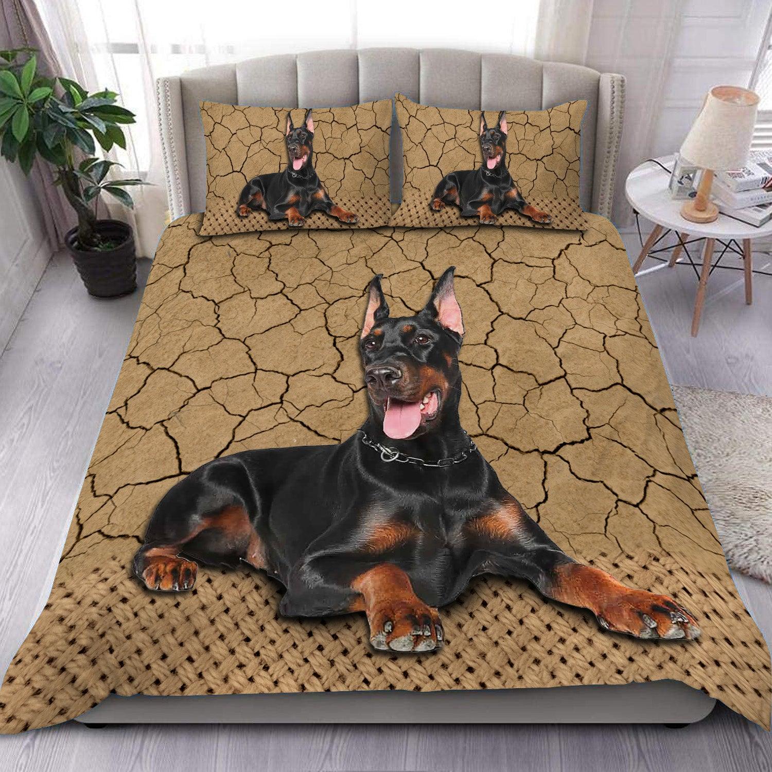 Doberman Bedding Set, Gift for Doberman Lovers - BD131PA - BMGifts