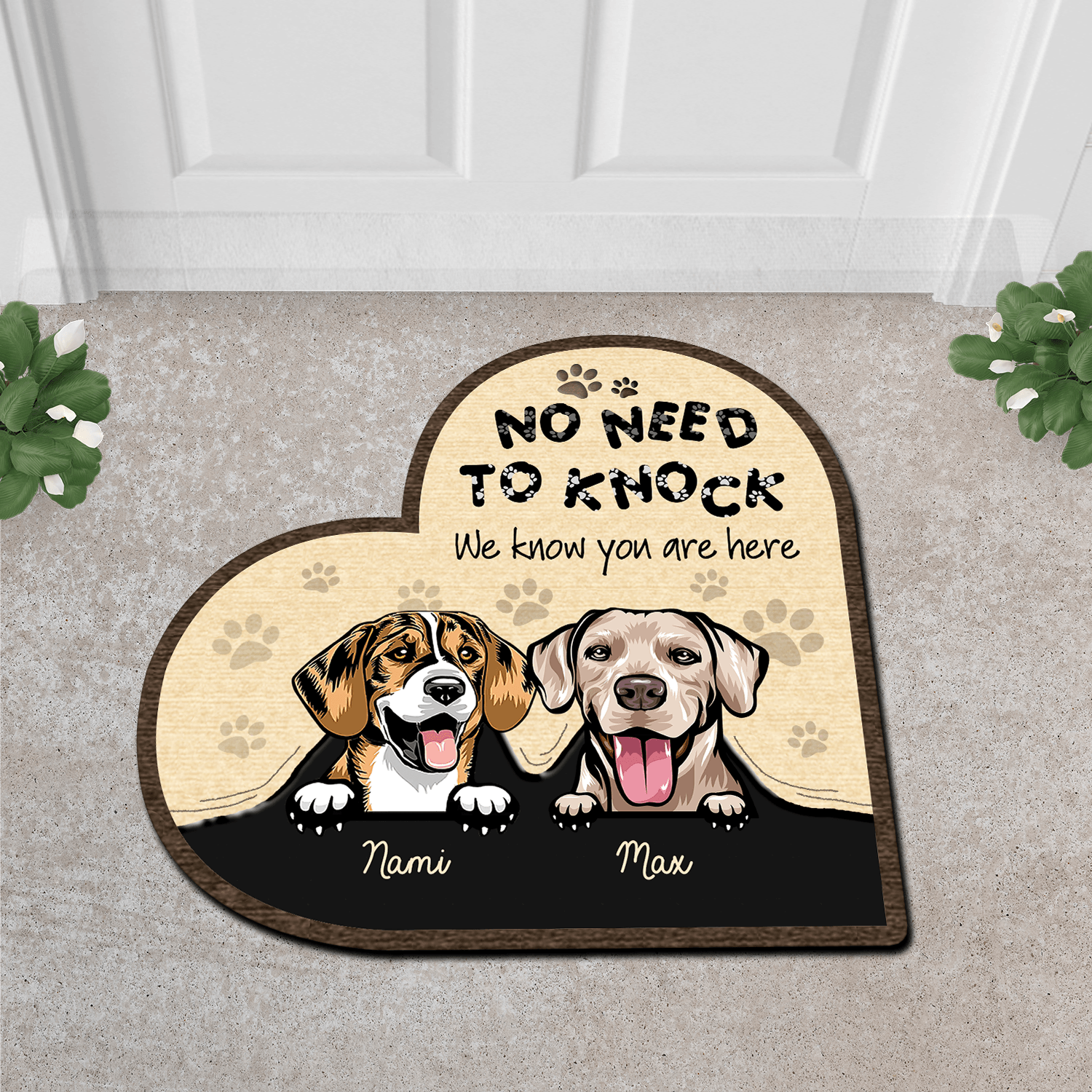 Dog Personalized Custom Shaped Doormat, Personalized Gift for Dog Lovers,  Dog Dad, Dog Mom - CD003PS11