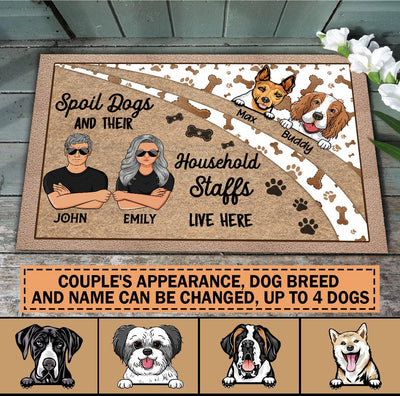 Dog Personalized Doormat, Personalized Gift for Dog Lovers, Dog Dad, Dog Mom - DM037PS04 - BMGifts