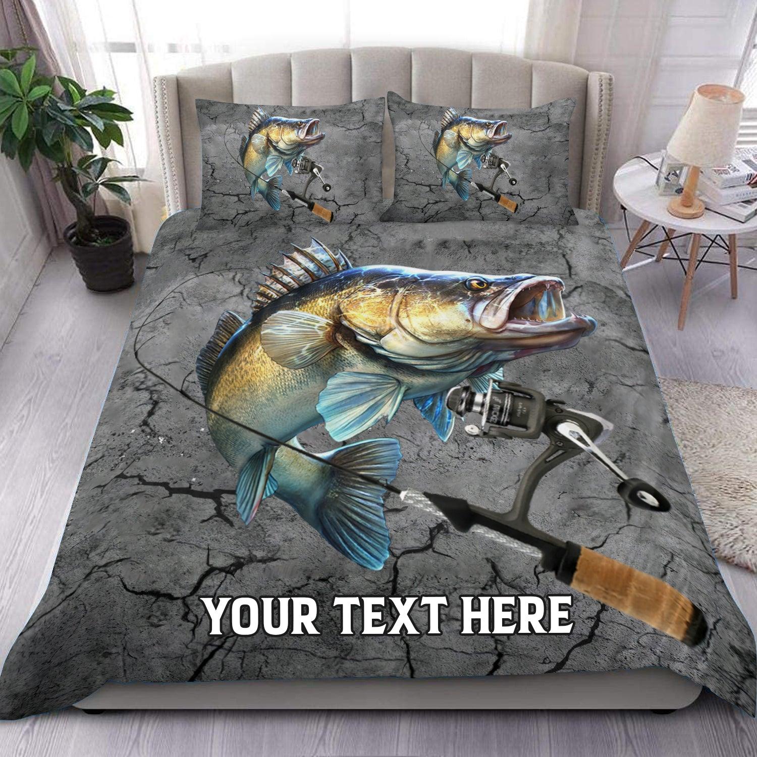 Fishing Personalized Bedding Set, Personalized Gift for Fishing Lovers - BD008PS11 - BMGifts