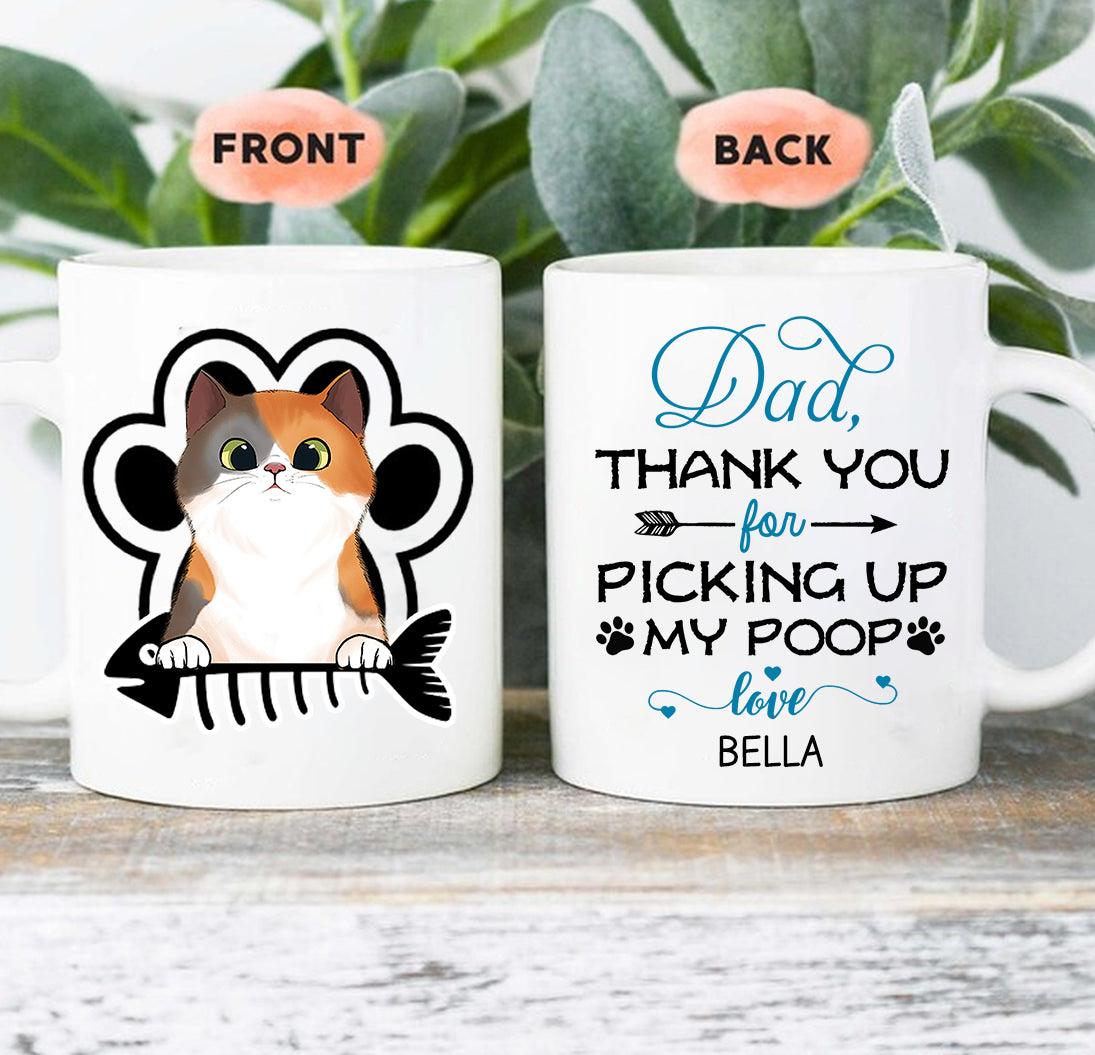 Personalized cat dad mug best sale