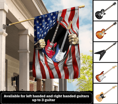 Guitar Personalized Flag, Personalized Gift for Music Lovers, Guitar Lovers - GA004PS05 - BMGifts