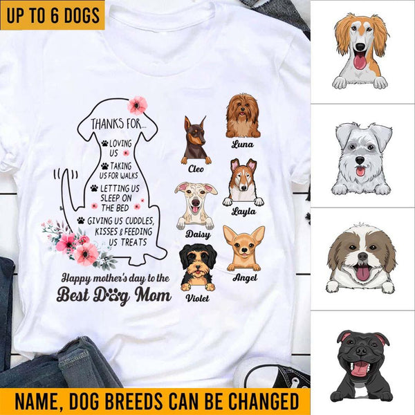 Mother Day Personalized Dog Breeds T-shirt, Gifts For Dog Moms, To The