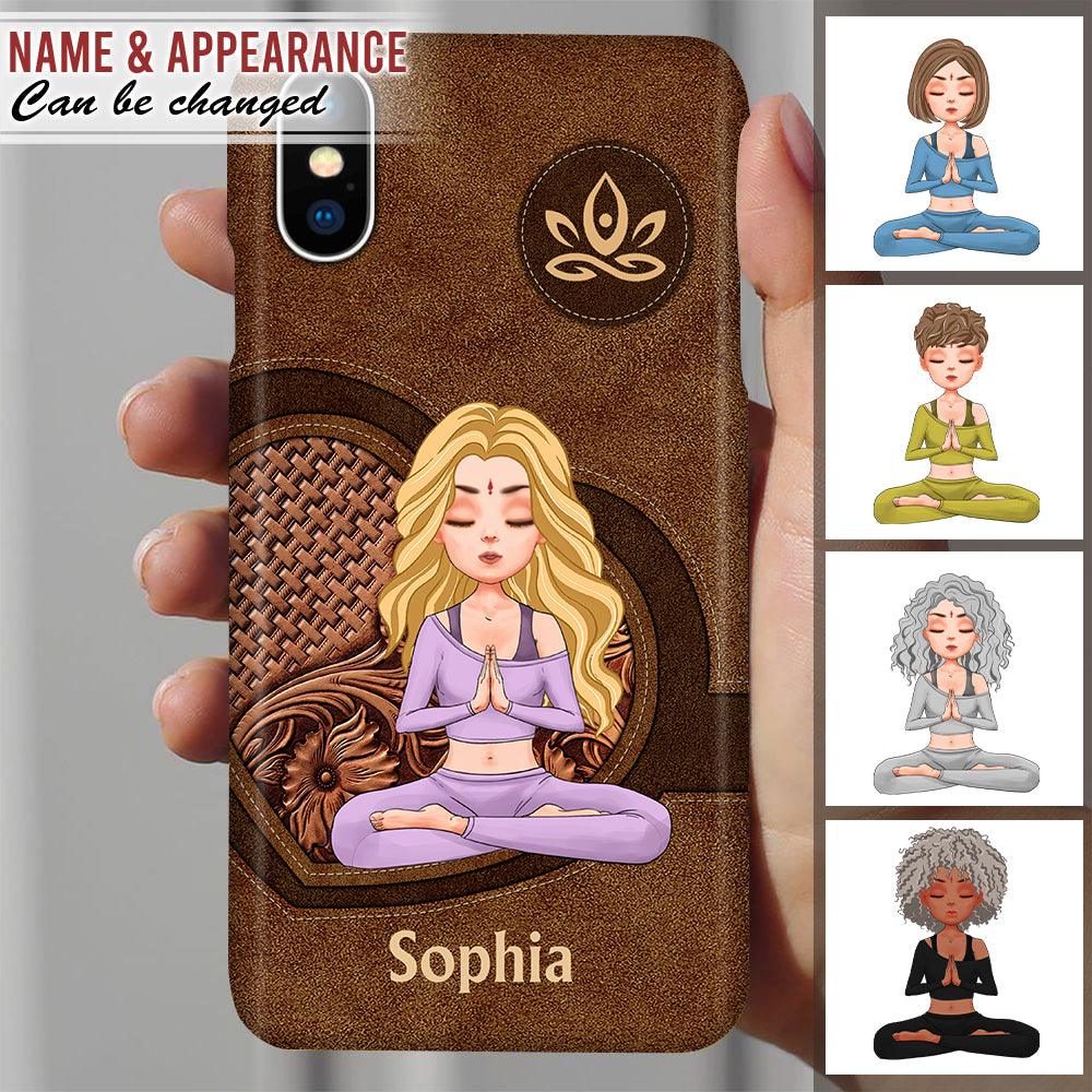 Yoga Personalized Phone Case, Personalized Gift for Yoga Lovers - PC011PS00  - BMGifts