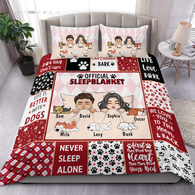 Official Sleepblanket Dog Personalized Bedding Set, Personalized Gift for Dog Lovers, Dog Dad, Dog Mom - BD141PS02