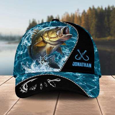 Fish On Fishing Personalized Classic Cap, Personalized Gift for Fishing Lovers - CP149PS02