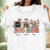 Dog Mom Flowers Dog Personalized Shirt, Personalized Gift for Dog Lovers, Dog Dad, Dog Mom - TSC93PS02