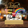 Rainbow Bridge Cat Personalized Plaque LED Night Light, Personalized Gift for Cat Lovers, Cat Mom, Cat Dad - LP008PS02