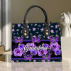 Flower Sand Butterflies Grandma Personalized Lady Handbag, Personalized Gift for Nana, Grandma, Grandmother, Grandparents - LD130PS02