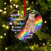 Rainbow Bridge Cat Personalized Custom Shaped Acrylic Ornament, Christmas Gift for Cat Lovers, Cat Mom, Cat Dad - SA011PS02