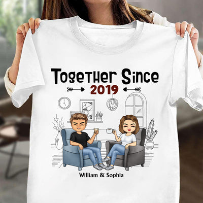 Together Since... Couple Personalized Shirt, Valentine Gift forCouples, Husband, Wife, Parents, Lovers - TSB27PS01