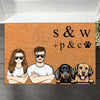 Minimal Style With Dogs Dog Personalized Doormat, Personalized Gift for Dog Lovers, Dog Dad, Dog Mom - DM113PS02