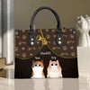 Zipper New Version Cat Personalized Lady Handbag, Personalized Gift for Cat Lovers, Cat Mom, Cat Dad - LD128PS02