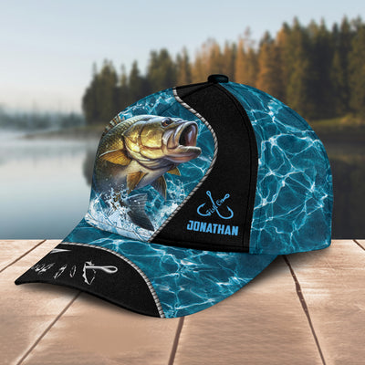 Fish On Fishing Personalized Classic Cap, Personalized Gift for Fishing Lovers - CP149PS02