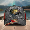 Vintage American Flag Fishing Personalized Classic Cap, Personalized Gift for Fishing Lovers - CP144PS02