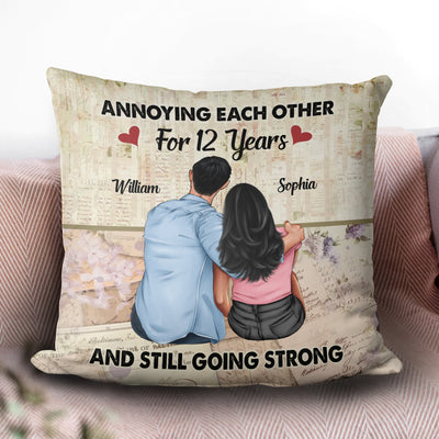 Annoying Each Other Couple Personalized Pillow, Valentine Gift for Couples, Husband, Wife, Parents, Lovers - PL060PS01
