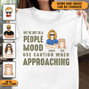 We're Not In A People Mood Cat Personalized Shirt, Personalized Gift for Cat Lovers, Cat Mom, Cat Dad - TSC69PS02