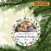 First Christmas Grandma Personalized Round Ornament, Christmas Gift for Nana, Grandma, Grandmother, Grandparents - RO116PS02