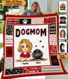 Dog Mom Dog Personalized Premium Fleece Blanket, Mother’s Day Gift for Dog Lovers, Dog Dad, Dog Mom - QB078PS02