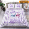 To My Granddaughter Grandma Personalized Bedding Set, Personalized Gift for Nana, Grandma, Grandmother, Grandparents - BD142PS02