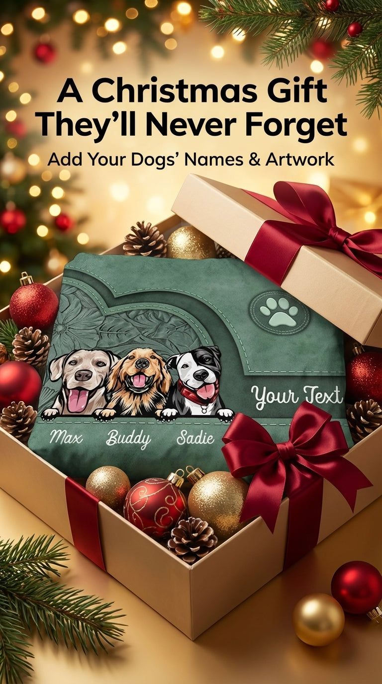 Dog Personalized Bedding Set, Personalized Gift for Dog Lovers, Dog Dad, Dog Mom - BD146PS05re