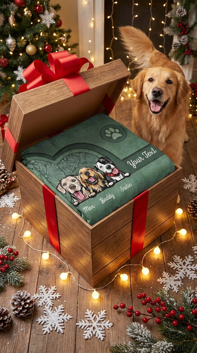 Dog Personalized Bedding Set, Personalized Gift for Dog Lovers, Dog Dad, Dog Mom - BD146PS05re