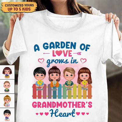 A Garden Of Love Grandma Personalized Shirt, Personalized Gift for Nana, Grandma, Grandmother, Grandparents - TSB56PS02 - BMGifts