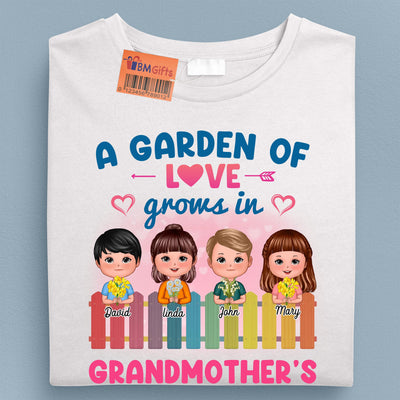 A Garden Of Love Grandma Personalized Shirt, Personalized Gift for Nana, Grandma, Grandmother, Grandparents - TSB56PS02 - BMGifts