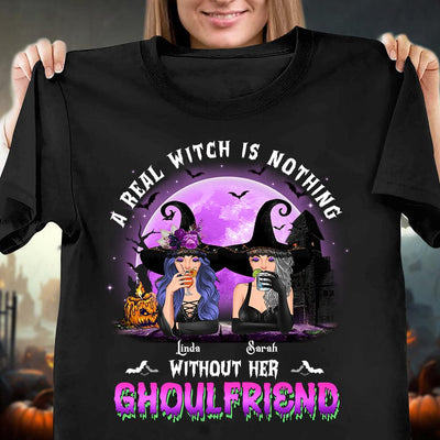 A Real Witch Is Nothing Without Her Ghoul Friends Bestie Personalized Shirt, Halloween Gift for Besties, Sisters, Best Friends, Siblings - TSB42PS02 - BMGifts