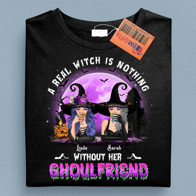 A Real Witch Is Nothing Without Her Ghoul Friends Bestie Personalized Shirt, Halloween Gift for Besties, Sisters, Best Friends, Siblings - TSB42PS02 - BMGifts