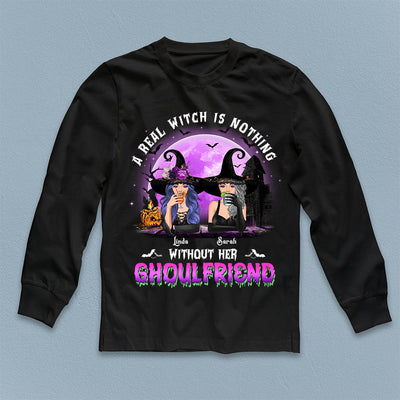 A Real Witch Is Nothing Without Her Ghoul Friends Bestie Personalized Shirt, Halloween Gift for Besties, Sisters, Best Friends, Siblings - TSB42PS02 - BMGifts