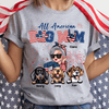 All American Dog Mom Dog Personalized Shirt, Personalized Gift for Dog Lovers, Dog Dad, Dog Mom - TSB57PS02 - BMGifts