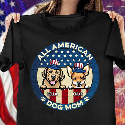 All American Dog Personalized Shirt, US Independence Day Gift for Dog Lovers, Dog Dad, Dog Mom - TS065PS14 - BMGifts