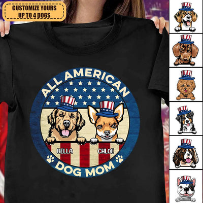 All American Dog Personalized Shirt, US Independence Day Gift for Dog Lovers, Dog Dad, Dog Mom - TS065PS14 - BMGifts