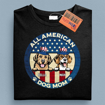 All American Dog Personalized Shirt, US Independence Day Gift for Dog Lovers, Dog Dad, Dog Mom - TS065PS14 - BMGifts