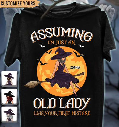 Assuming I'm Just An Old Lady Grandma Personalized Shirt, Halloween Gift for Nana, Grandma, Grandmother, Grandparents - TS953PS01 - BMGifts