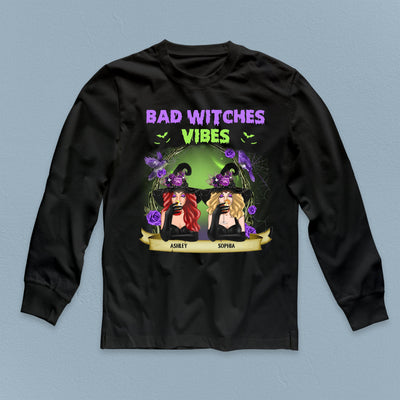 Bad Witches Vibes Bestie Personalized Shirt, Halloween Gift for Besties, Sisters, Best Friends, Siblings - TSB28PS02 - BMGifts