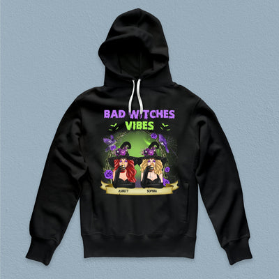 Bad Witches Vibes Bestie Personalized Shirt, Halloween Gift for Besties, Sisters, Best Friends, Siblings - TSB28PS02 - BMGifts