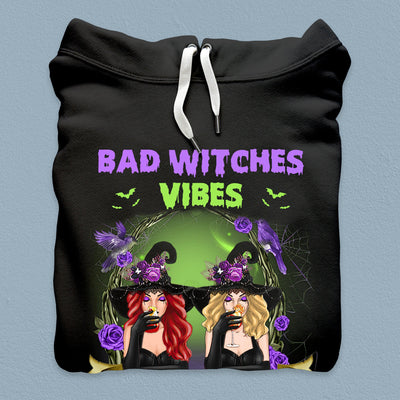 Bad Witches Vibes Bestie Personalized Shirt, Halloween Gift for Besties, Sisters, Best Friends, Siblings - TSB28PS02 - BMGifts