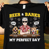 Beer And Barks My Perfect Day Dog Personalized Shirt, Personalized Gift for Dog Lovers, Dog Dad, Dog Mom - TSB94PS02 - BMGifts