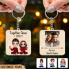 Being Perfect Couple Together Couple Personalized Acrylic Keychain, Personalized Gift for Couples, Husband, Wife, Parents, Lovers - AK002PS01 - BMGifts