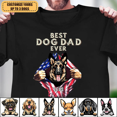 Best Dog Dad Ever Dog Personalized Shirt, Father’s Day Gift for Dog Lovers, Dog Dad, Dog Mom - TS026PS14 - BMGifts