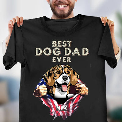 Best Dog Dad Ever Dog Personalized Shirt, Father’s Day Gift for Dog Lovers, Dog Dad, Dog Mom - TS026PS14 - BMGifts